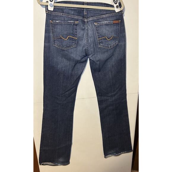 7 For All Mankind Women's Long Bootcut Jeans - Size 30x34 Medium Wash - Picture 4 of 7